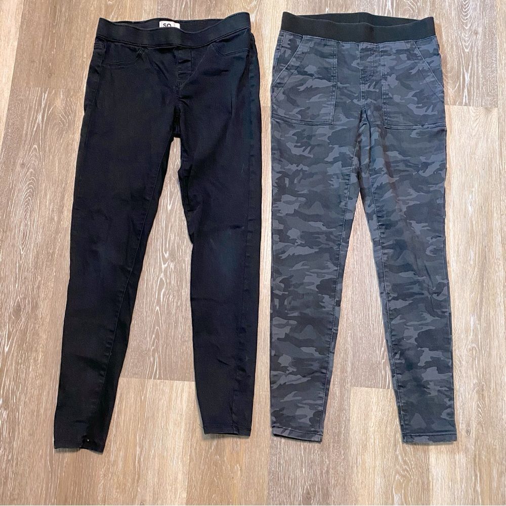 Girls Back-to-School Size 16 Bundle Pull-On jeans stretchy uniform pants camo